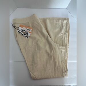 NWT Linen Wide-Leg Pants